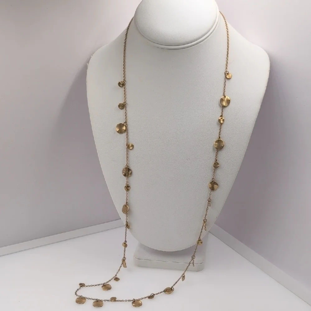 J. Crew Gold Necklace with Disc Charms